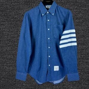 Thom Browne Blue Long Sleeve Shirt